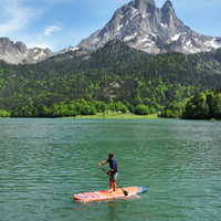 Thumbnail for Aqua Marina 12’0” Monster 2023 Inflatable Paddle Board SUP lake action
