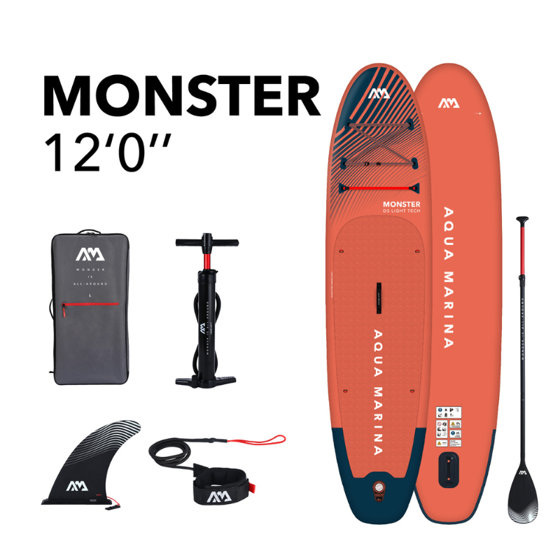 Aqua Marina 12’0” Monster 2023 Inflatable Paddle Board SUP package