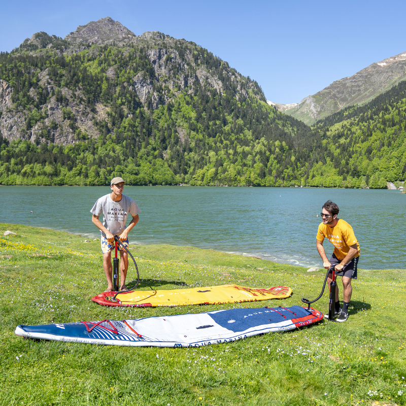 Aqua Marina 12'6" Hyper 2023 Touring Inflatable Paddle Board Navy inflated