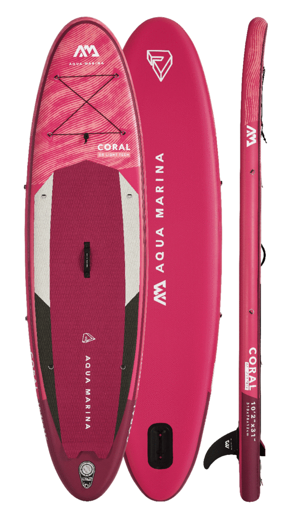 Aqua Marina 10’2” Coral 2021 Inflatable Paddle Board All-Around Advanced SUP - Good Wave