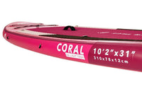 Thumbnail for Aqua Marina 10’2” Coral 2021 Inflatable Paddle Board All-Around Advanced SUP - Good Wave