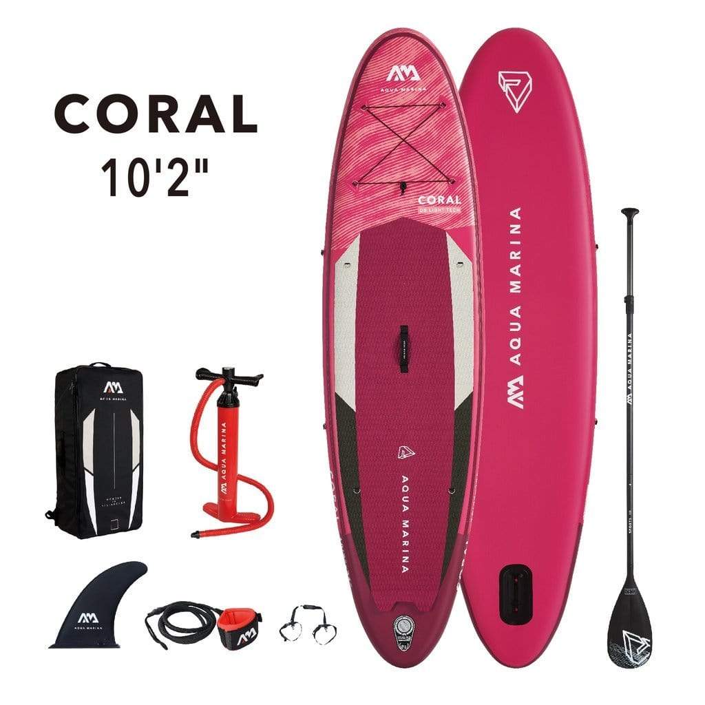 Aqua Marina 10’2” Coral 2021 Inflatable Paddle Board All-Around Advanced SUP - Good Wave