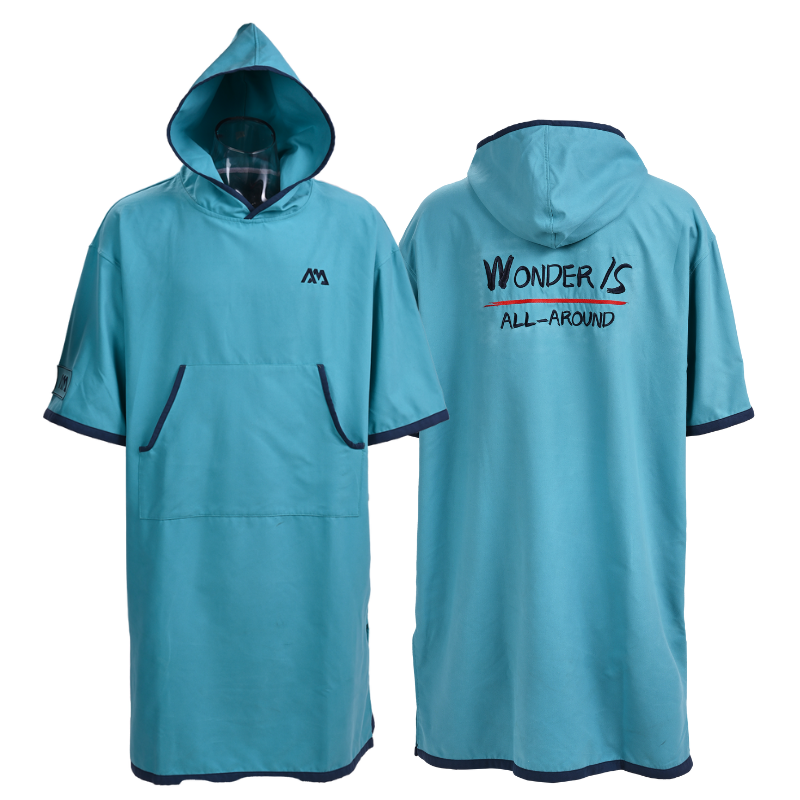Aqua Marina Micro-fabric Change Poncho (Aqua) - Regular Back Front