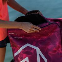 Thumbnail for Aqua Marina 90L Premium Luggage Bag with Rolling Wheel Raspberry opened