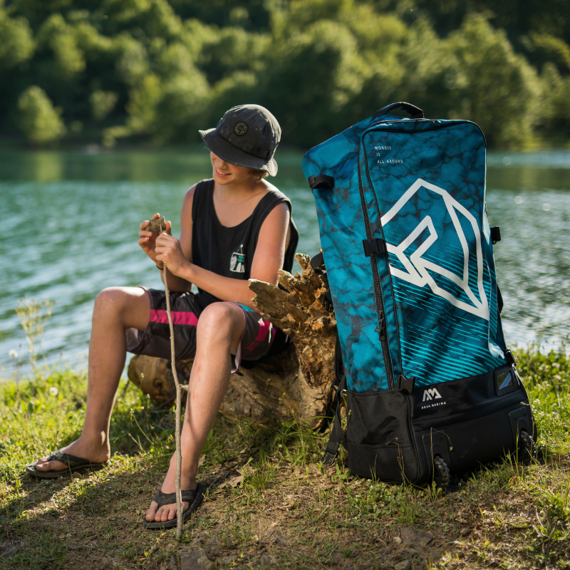 Aqua Marina 90L Premium Luggage Bag with Rolling Wheel Blueberry lifestyle