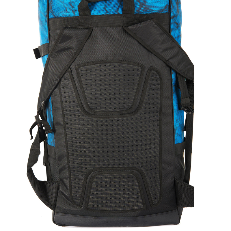 Aqua Marina 90L Premium Luggage Bag with Rolling Wheel Blueberry padded back