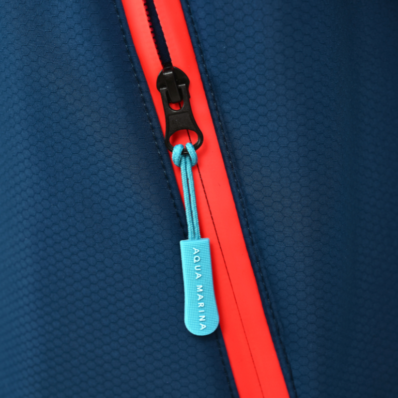 Aqua Marina Water-repellent Thermal Poncho (Navy) - Extra Large zipper
