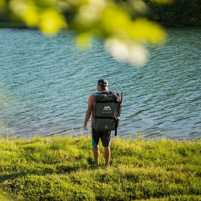 Aqua Marina Zip Backpack for Inflatable Solo Kayak in the lake