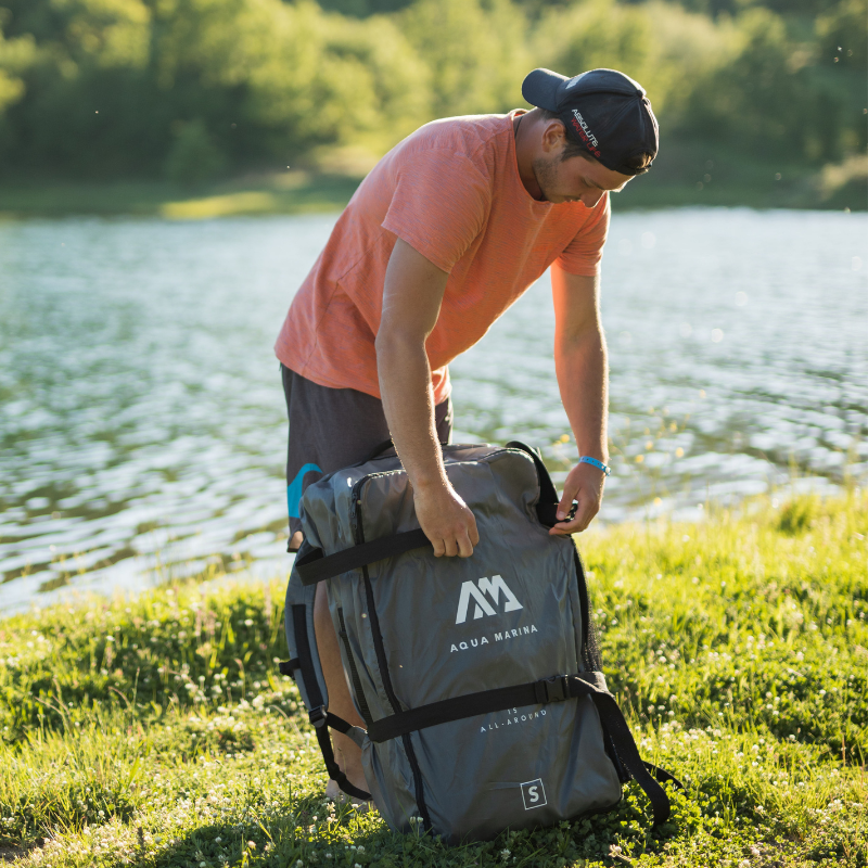 Aqua Marina Zip Backpack for Inflatable Solo Kayak lifestyle