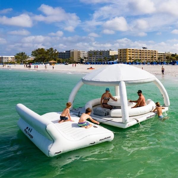 AquaBanas King Lounger AB0302 Inflatable Platform In Water