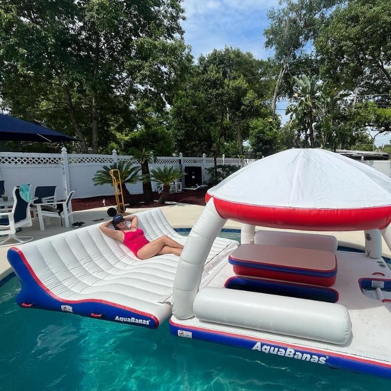 AquaBanas Mega Lounger™ Inflatable Platform - Good Wave