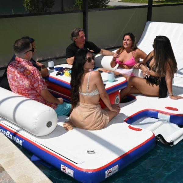 AquaBanas Social Bana AB0209 Inflatable Platform In Pool At Home