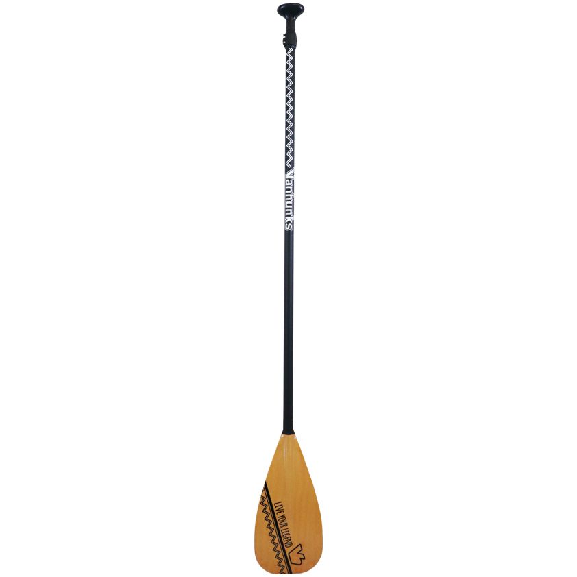 Vanhunks Fiberglass Adjustable Paddle with Bamboo Finish