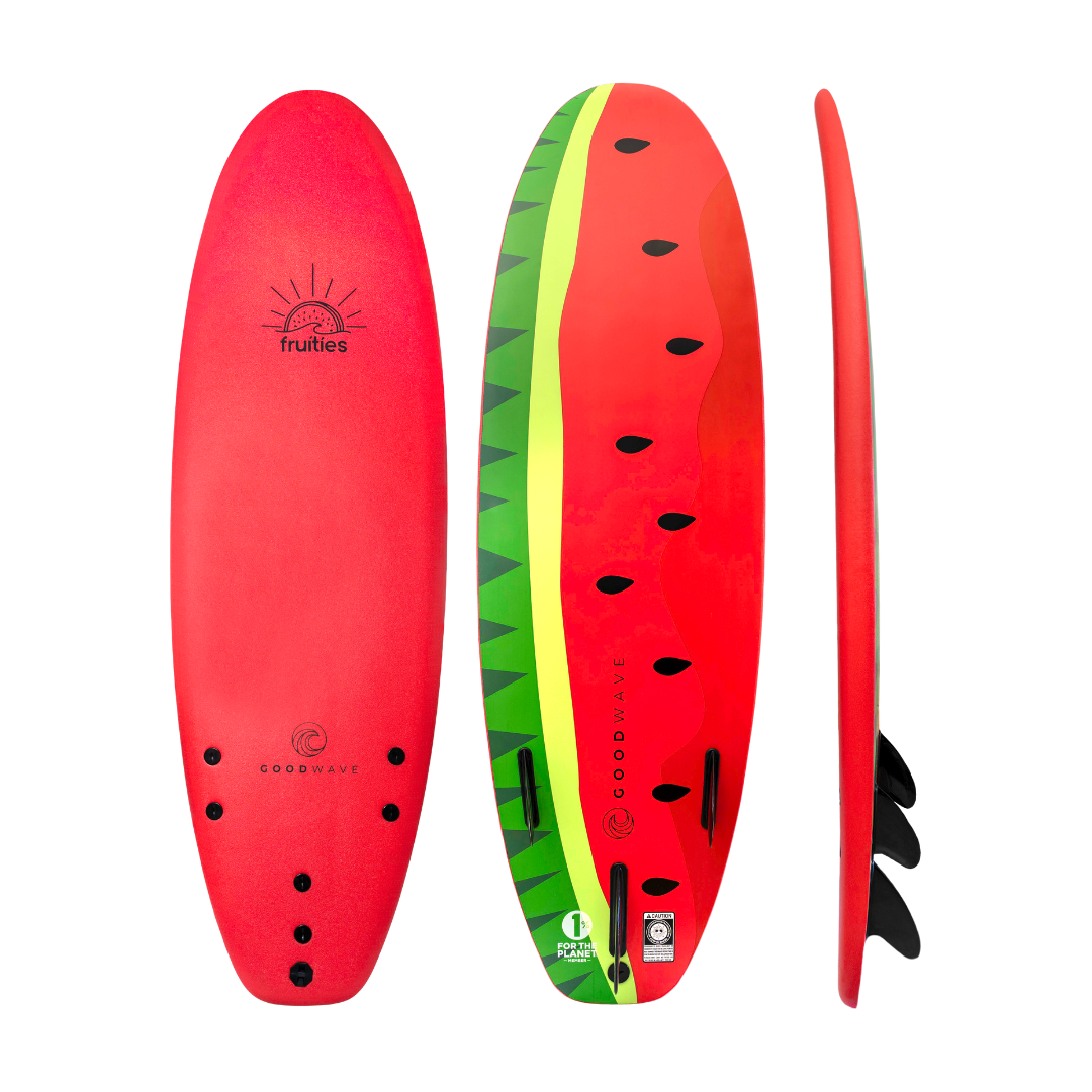 Good Wave Fruities Foam Surfboard - Watermelon 5'6" - Good Wave