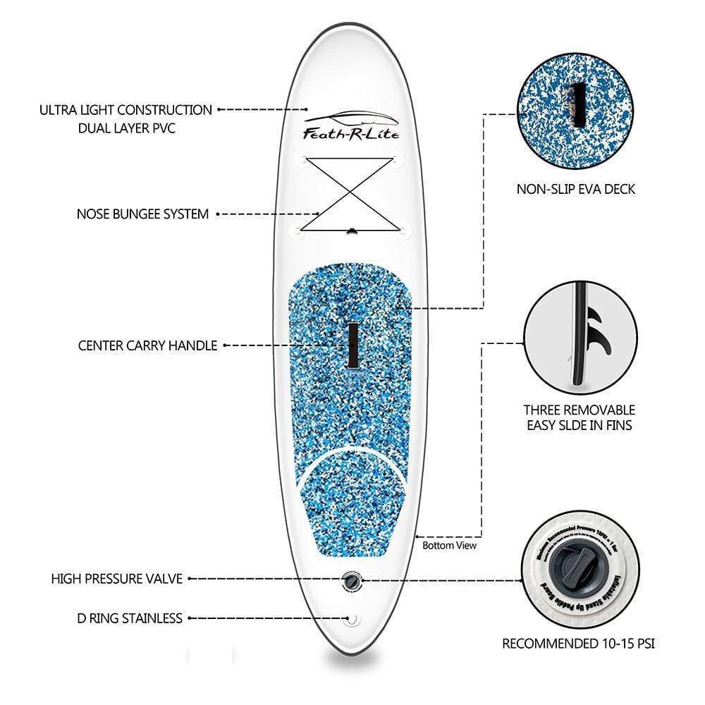 Funwater Feath-R-Lite Inflatable Paddle Board SUP - Good Wave