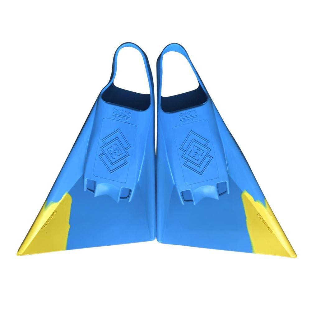Hubboards Air Hubb Swim Fins - Aqua Blue & Yellow - Good Wave