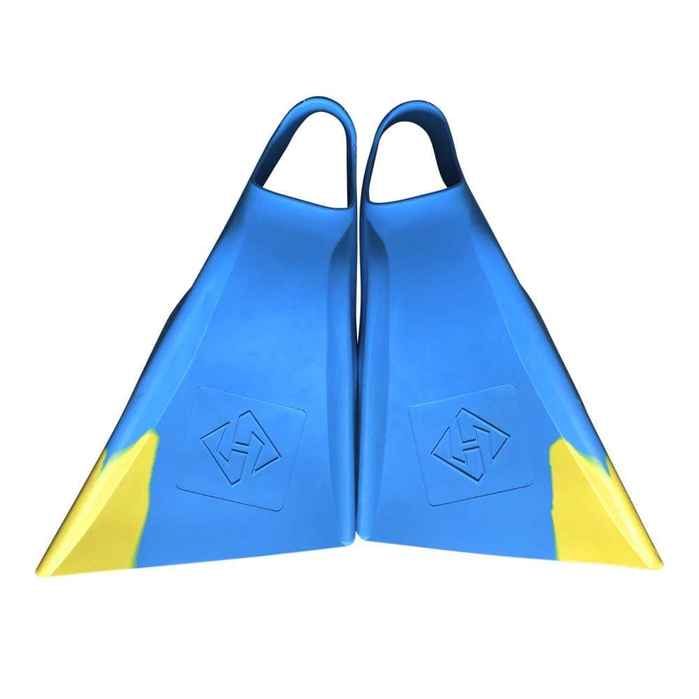 Hubboards Air Hubb Swim Fins - Aqua Blue & Yellow - Good Wave