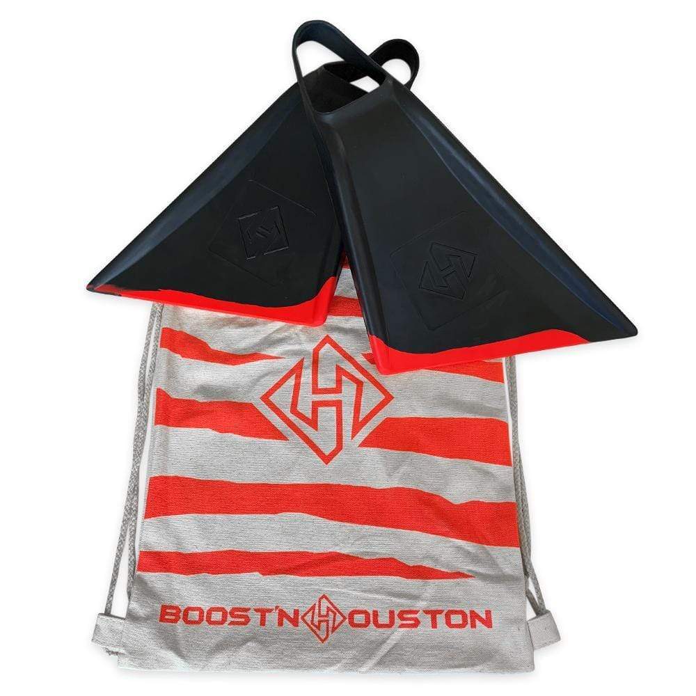 Hubboards Boost'n Houston Swim Fins - Black/Red - Good Wave