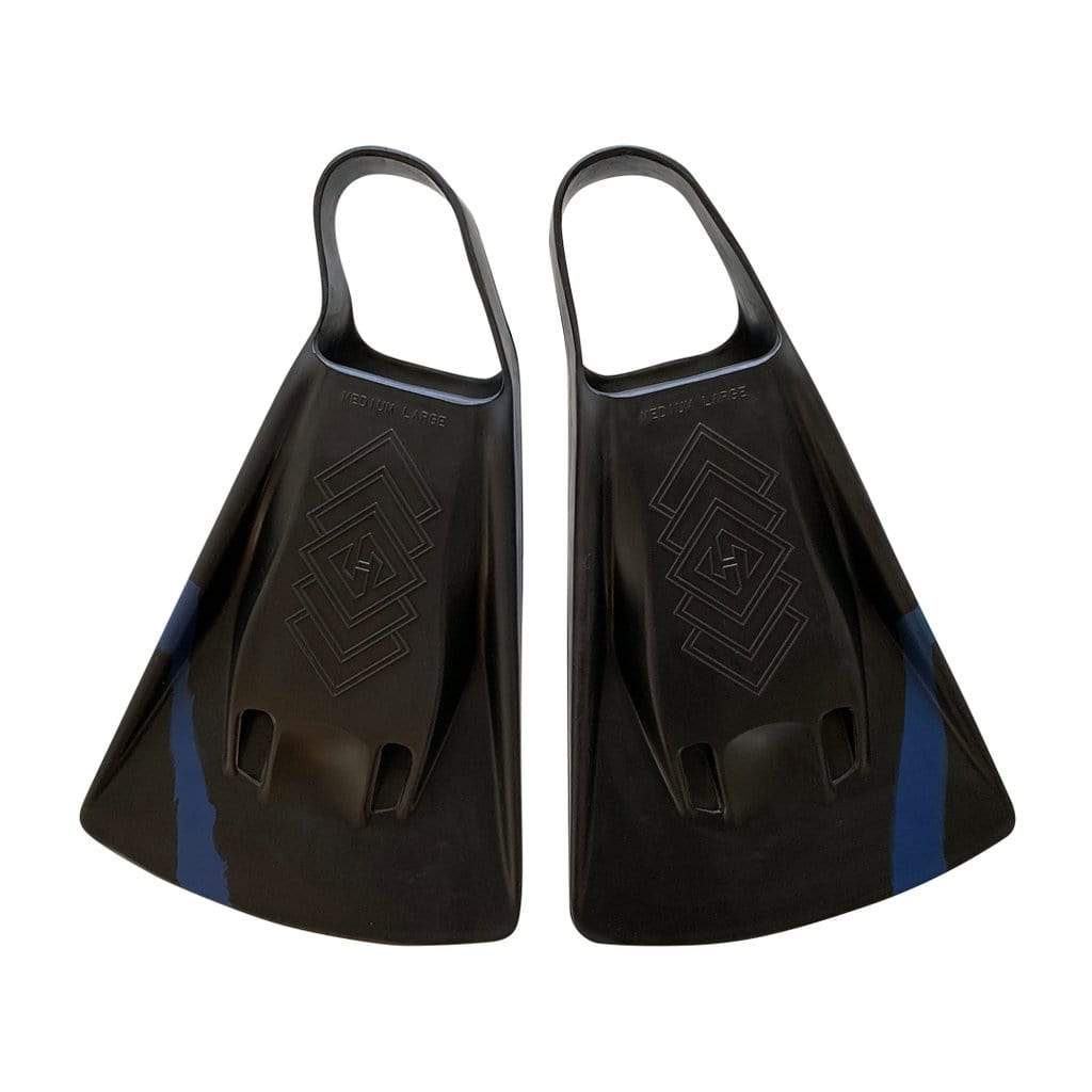 Hubboards Dubzero Swim Fins - Midnight Black - Good Wave