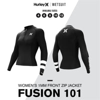 Thumbnail for Hurley Fusion Wetsuits Women 101 Front Zip Jacket - Good Wave