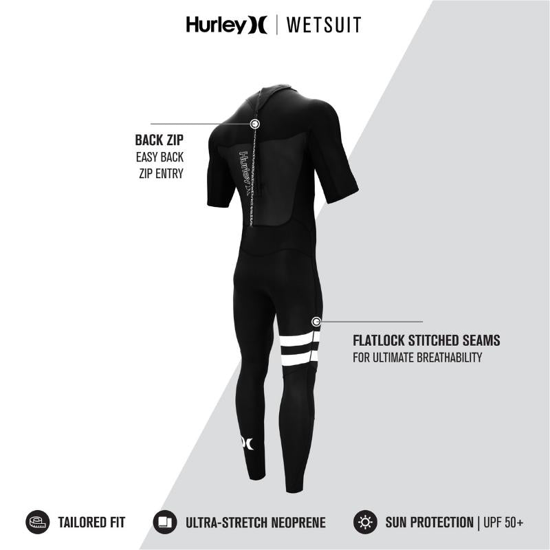 Hurley Fusion Wetsuits Men 202 Springsuit Back Zip Good Wave