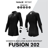 Thumbnail for Hurley Fusion Wetsuits Women 202 Long Sleeve Bodysuit - Good Wave