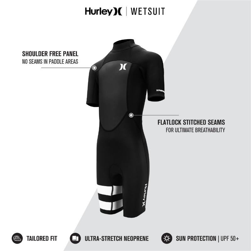 Hurley Fusion Wetsuits Youth 202 Shorty SS Backzip - Good Wave