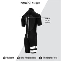 Thumbnail for Hurley Fusion Wetsuits Youth 202 Shorty SS Backzip - Good Wave