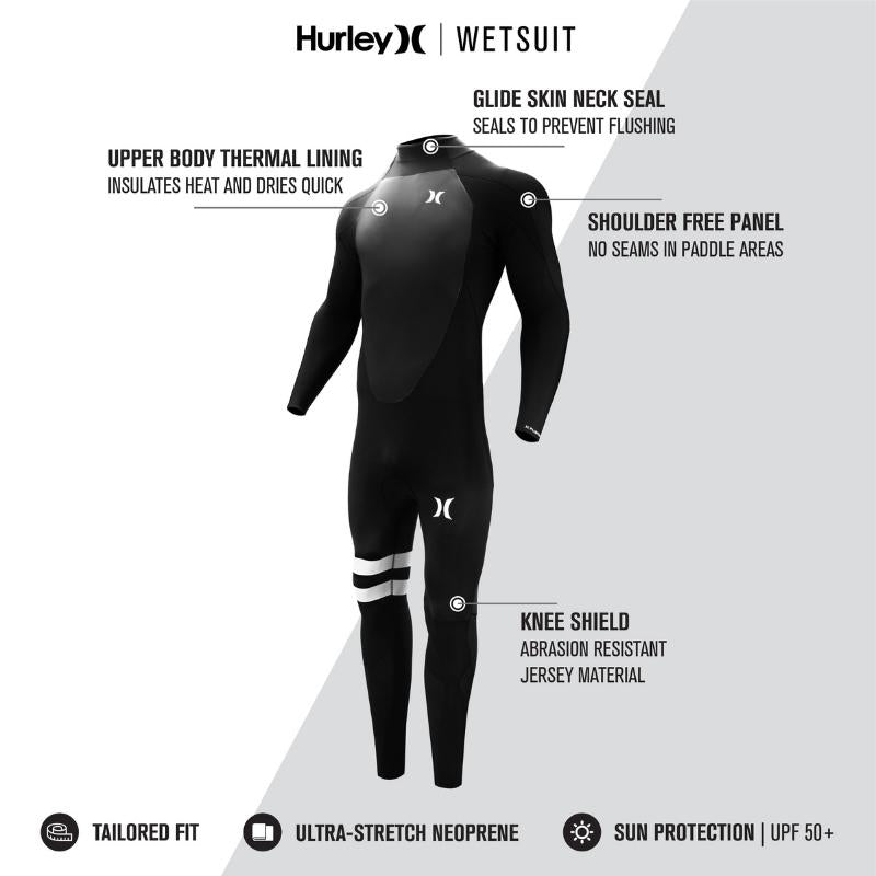 Hurley Fusion Wetsuits Men 302 Back Zip - Good Wave