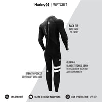 Thumbnail for Hurley Fusion Wetsuits Men 302 Back Zip - Good Wave