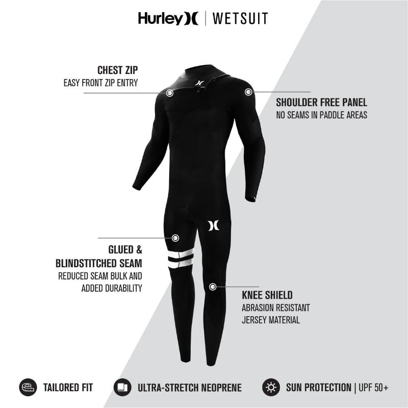 Hurley Fusion Wetsuits Men 302 Chest Zip - Good Wave