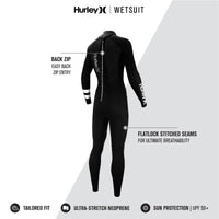 Thumbnail for Hurley Fusion Wetsuits Women 302 Back Zip - Good Wave