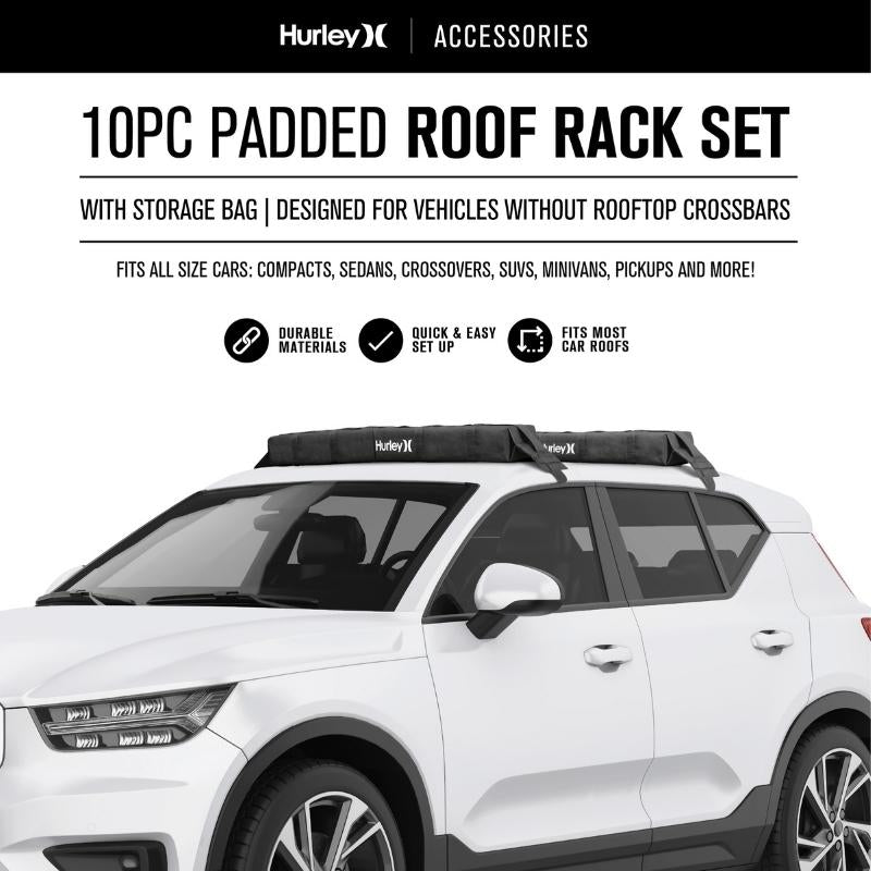 Hurley Padded Car Roof Rack - Good Wave