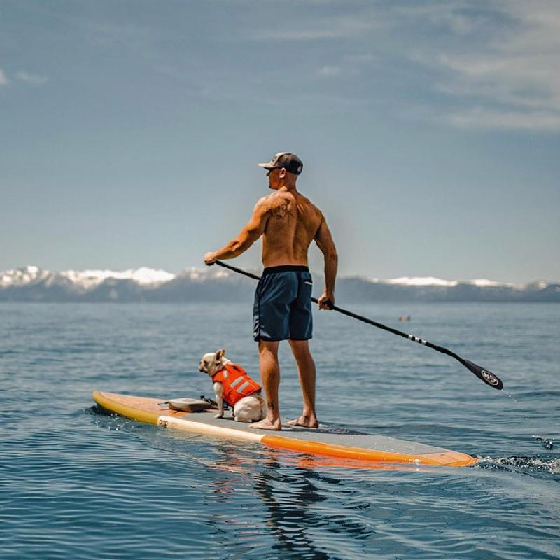 POP Board Co 12' Americana Touring Stand Up Paddle Board - Cream/Orange/Green - Good Wave