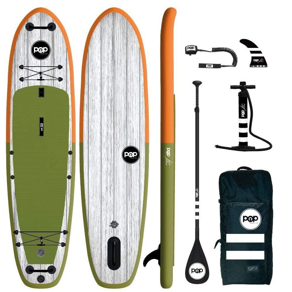 POP Board Co 11'6" El Capitán Orange/Green Stand Up Paddle Board - Good Wave