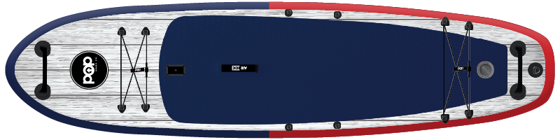 POP Board Co 11'6" El Capitán Red/Blue Stand Up Paddle Board - Good Wave