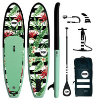 Thumbnail for POP Board Co 10’6” Royal Hawaiian Stand Up Paddle Board - Mint/Black - Good Wave