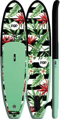 Thumbnail for POP Board Co 10’6” Royal Hawaiian Stand Up Paddle Board - Mint/Black - Good Wave