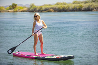 Thumbnail for POP Board Co 10’6” Royal Hawaiian Stand Up Paddle Board - Pink/Black - Good Wave