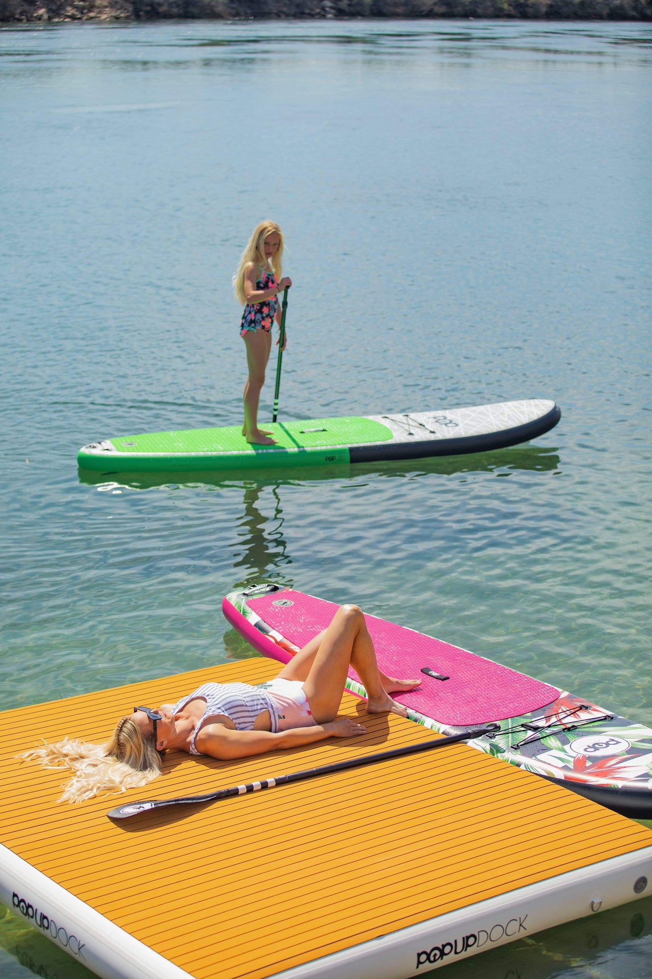 POP Board Co 10’6” Royal Hawaiian Stand Up Paddle Board - Pink/Black - Good Wave