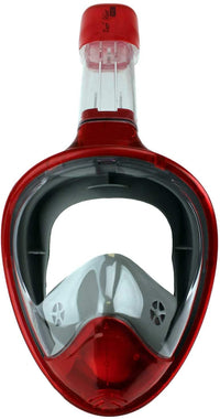 Thumbnail for Reef Glider Full Face Snorkel Mask Set with Action Cam Mount red grey