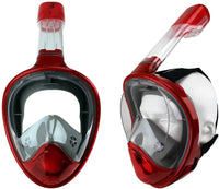 Thumbnail for Reef Glider Full Face Snorkel Mask Set with Action Cam Mount red grey