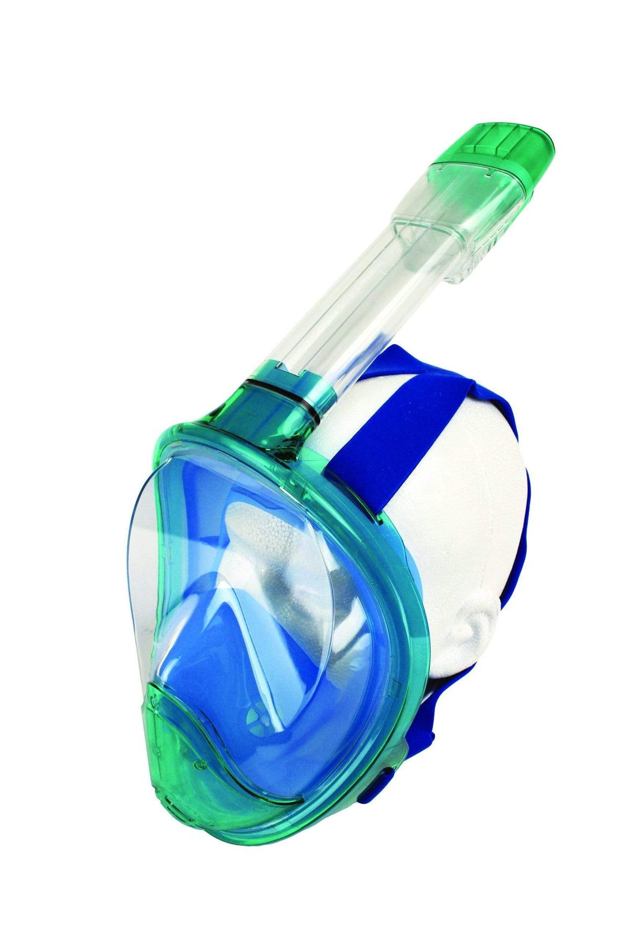 Reef Glider Full Face Snorkel Mask Set with Action Cam Mount blue emerald