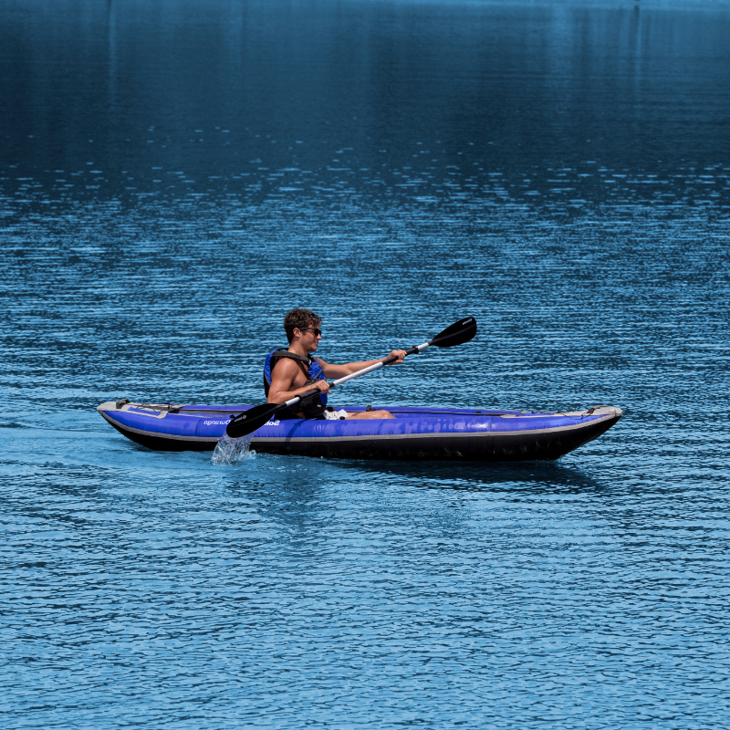 Solstice 11' x 37.5" Durango 1-2 Person Convertible Multisport Inflatable Kayak in action