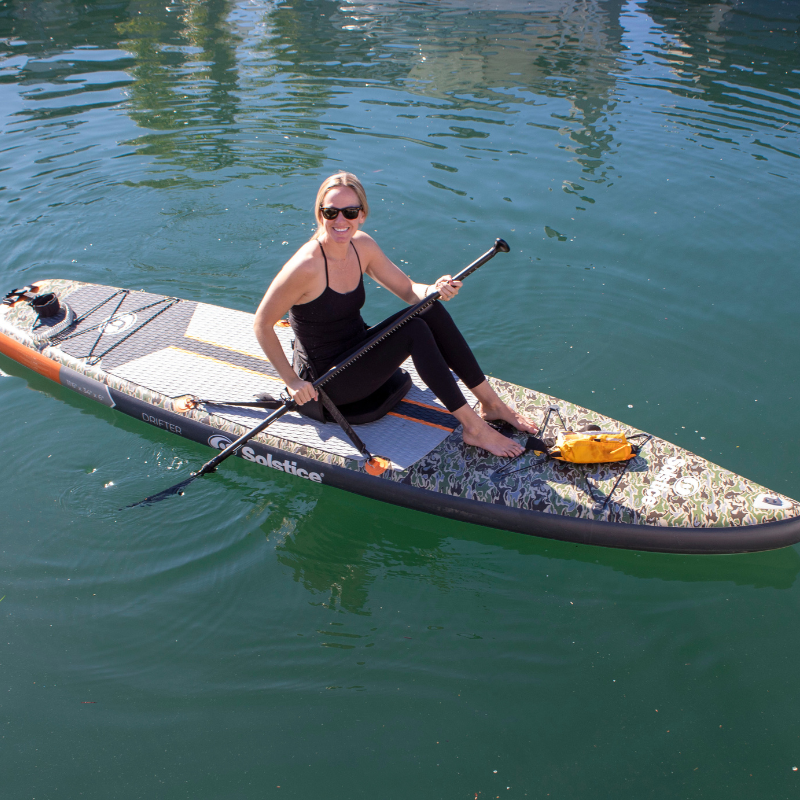 Solstice 11'6" Drifter Inflatable Paddleboard Fishing SUP Full Kit paddling