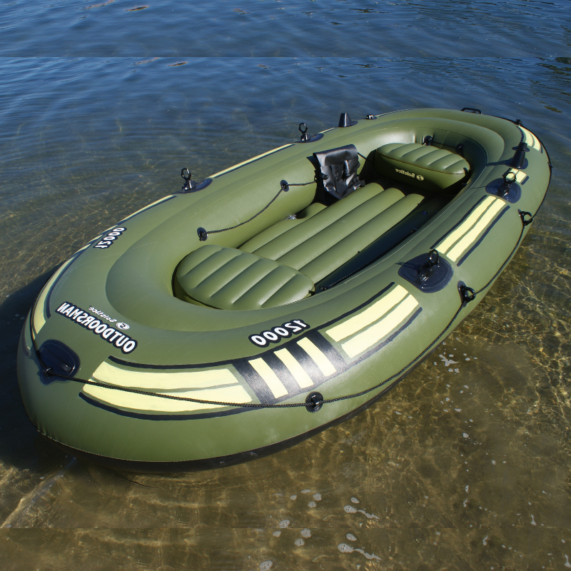 Solstice 12' x 5' Outdoorsman 12000 6-Person Fishing Inflatable Boat ...