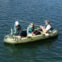Thumbnail for Solstice ‎12' x 5' Outdoorsman 12000 - 6 Person Fishing Inflatable Boat in the water