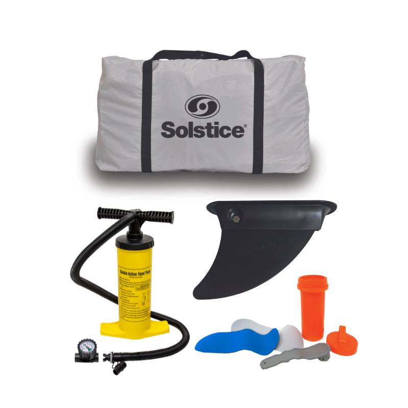 Solstice 12'6" x 37" Flare 2-person Whitewater Inflatable Kayak accessories