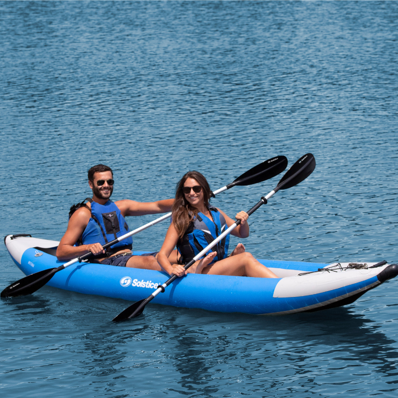 Solstice 12'6" x 37" Flare 2-person Whitewater Inflatable Kayak when used