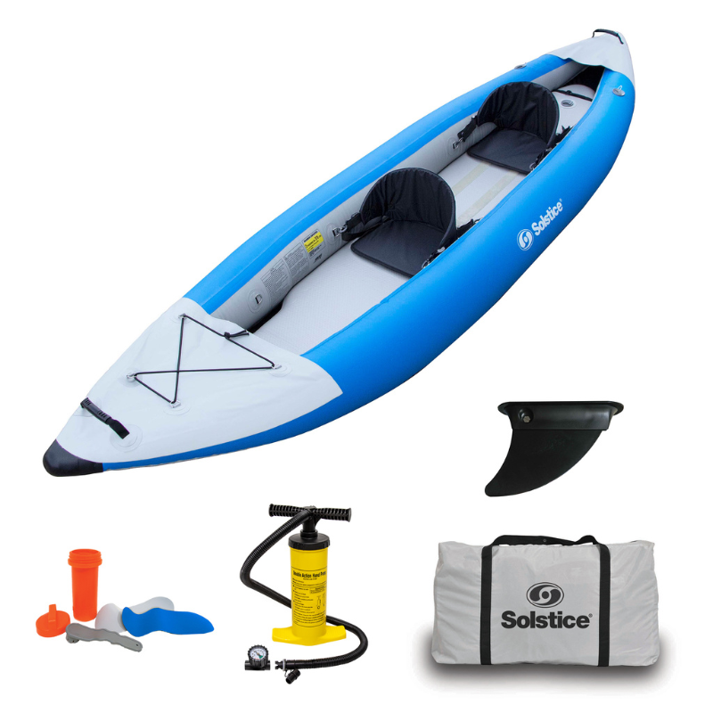 Solstice 12'6" x 37" Flare 2-person Whitewater Inflatable Kayak package